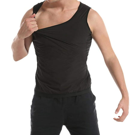 Sauna Vest for Men Sweat Sauna Suits Weight Loss Body Shaper Tank Top Vest Workout Quick Dry Shapewear L/XL 